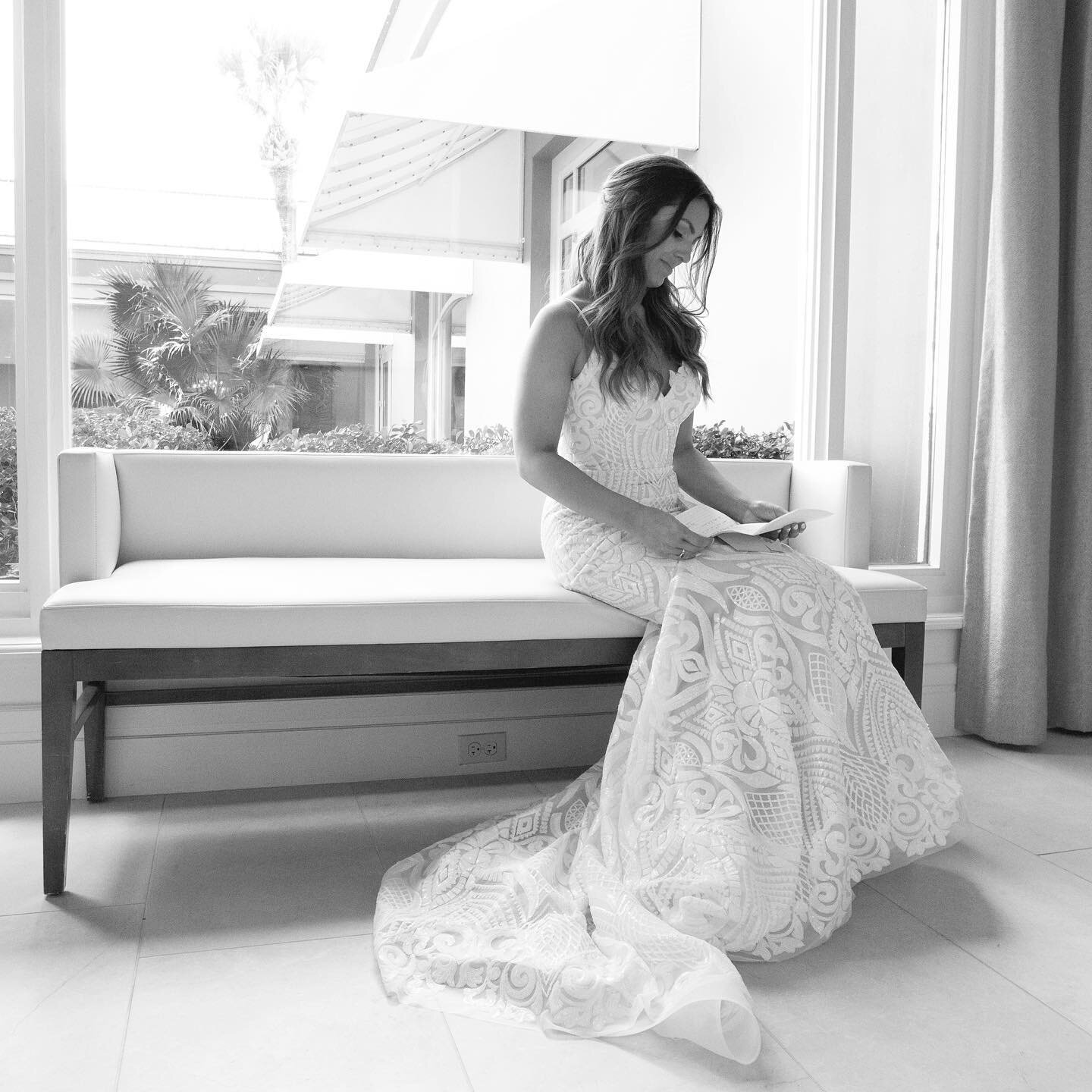 That letter moment... Macey at the @ritzcarltonameliaisland | #wedding #letter #bride #portrait 📷 @trevorjenkins.co