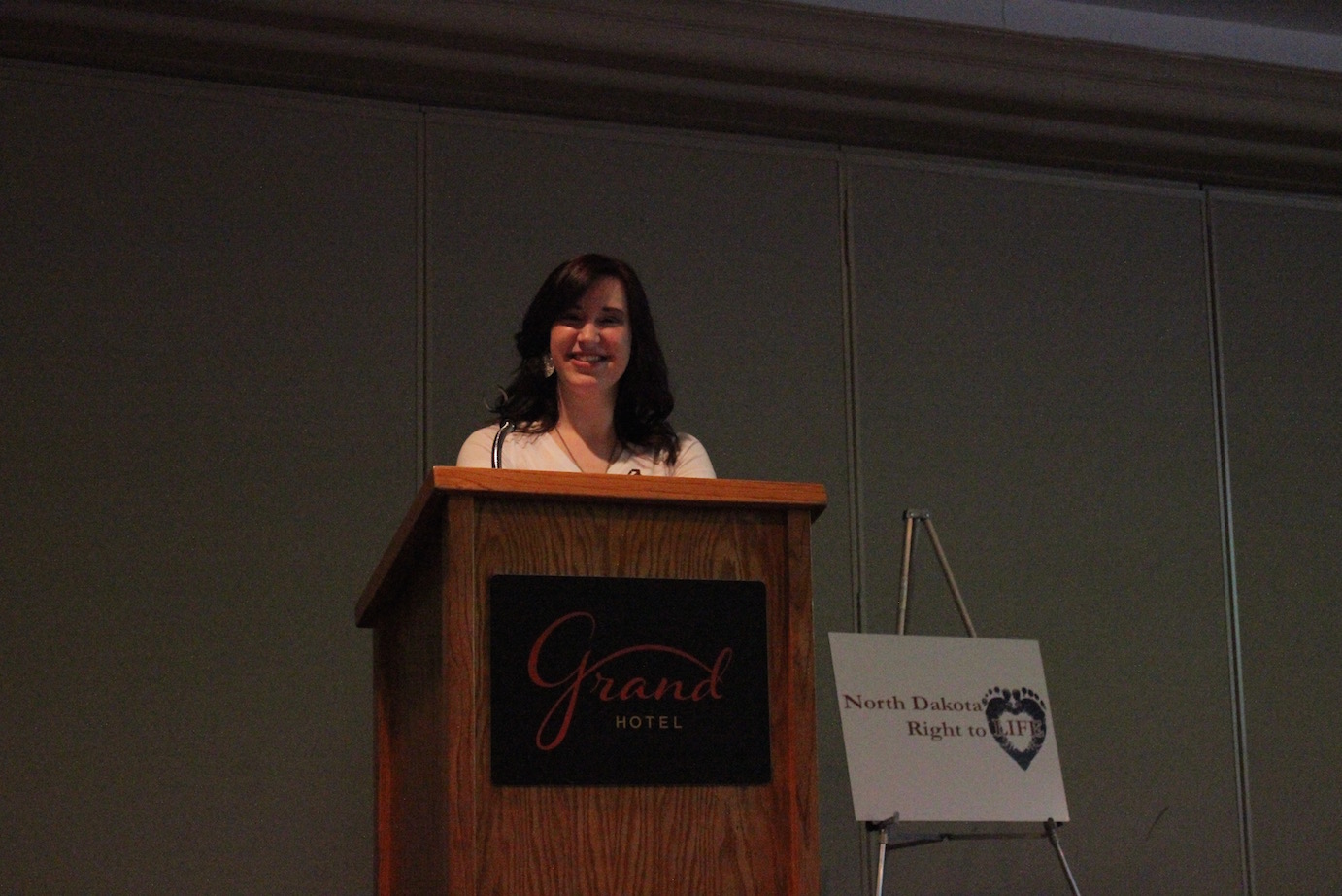 Susan Thom - Master of Ceremonies at the Minot banquet.