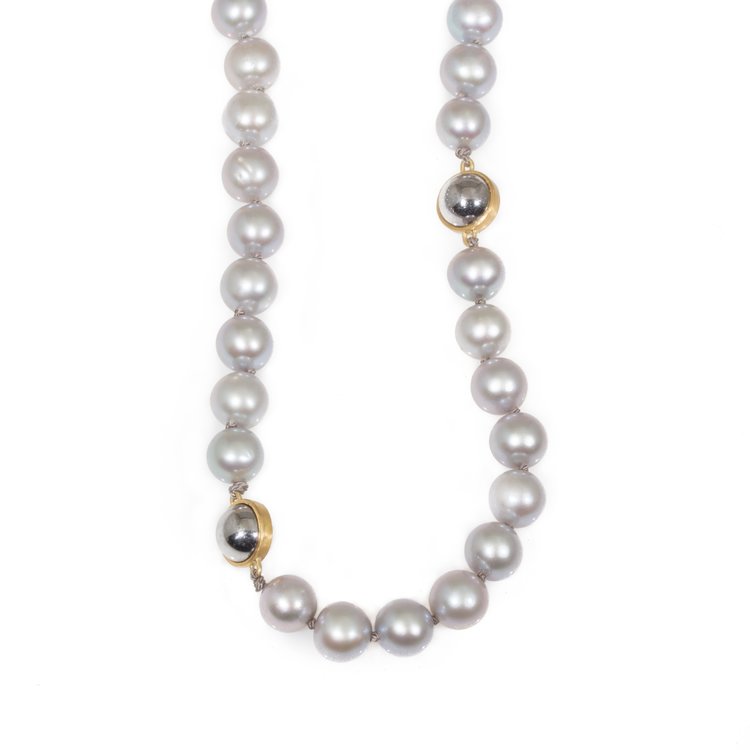 Pearl &amp; Ball Bearing Necklace 