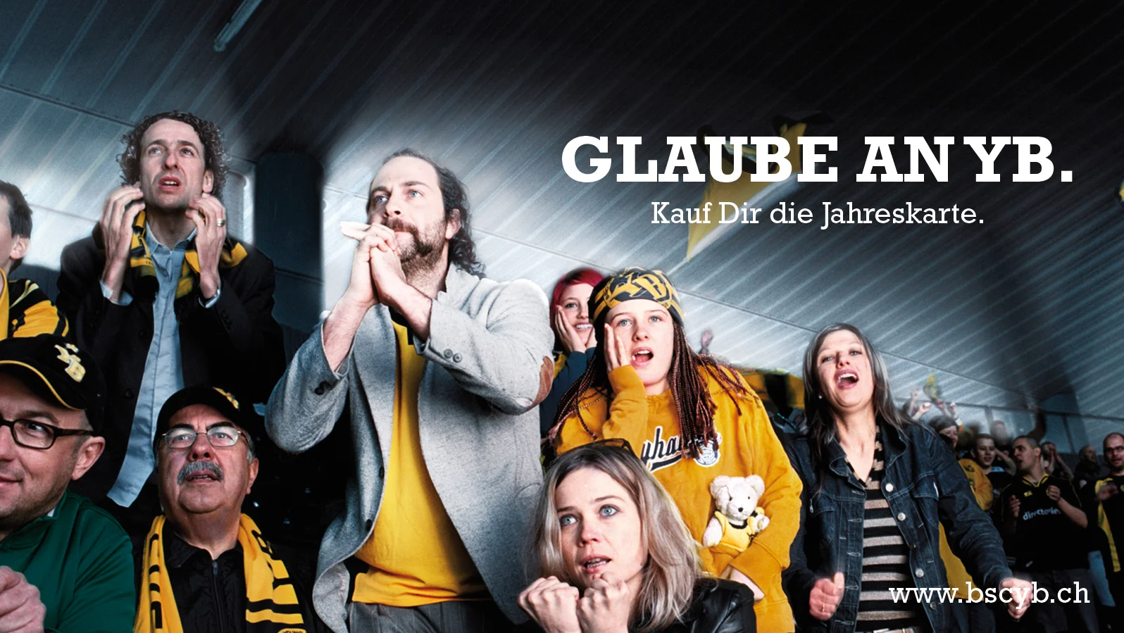 Glaube an YB Kampagne (Freelancing für Freiburghaus & Partner AG Bern)