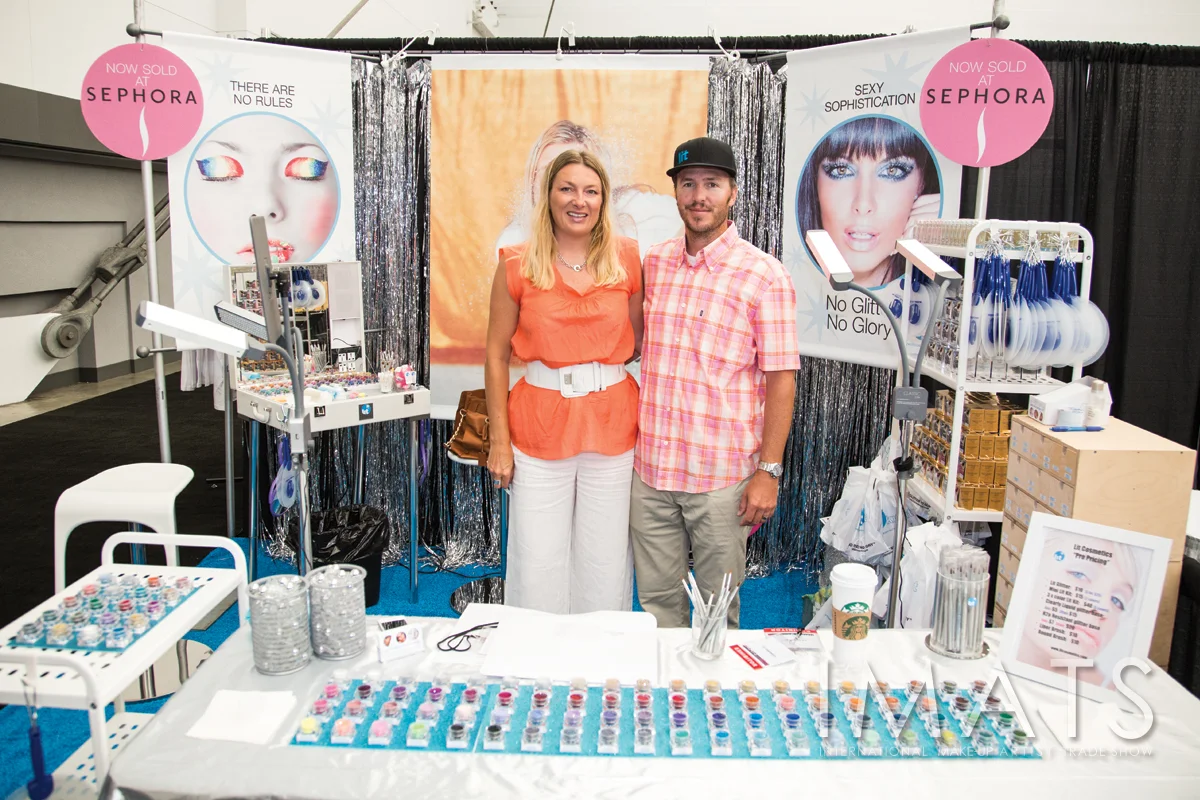 Jodie and James at Lit Cosmetics Booth