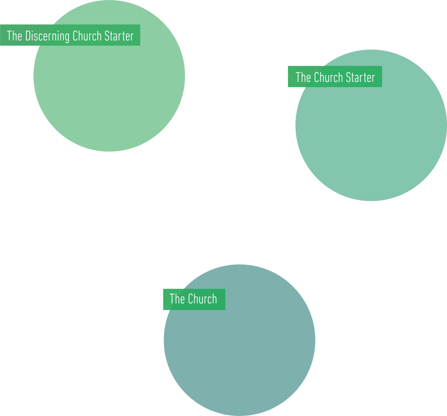 Cyclical LA circle chart: discerners to starters to churches