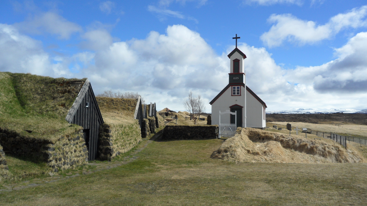 The church at Keldur. It seems like every church we saw in rural Iceland had this basic design.
