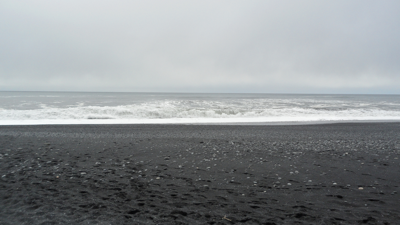 Next: The black sand beach.