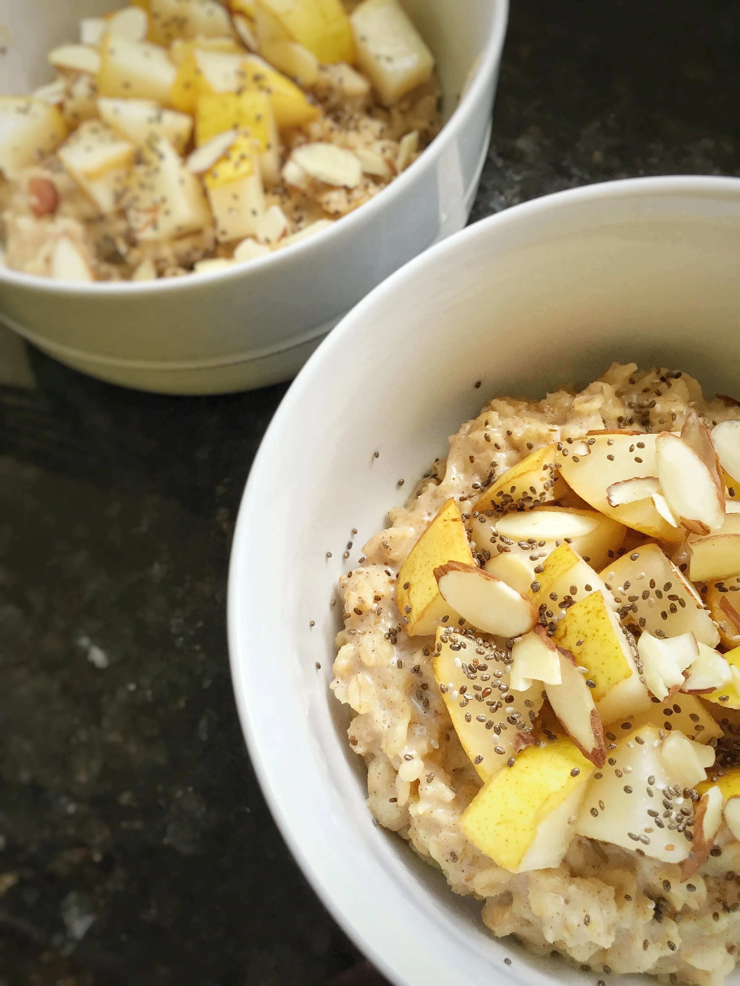 Cinnamon Oatmeal with Pear