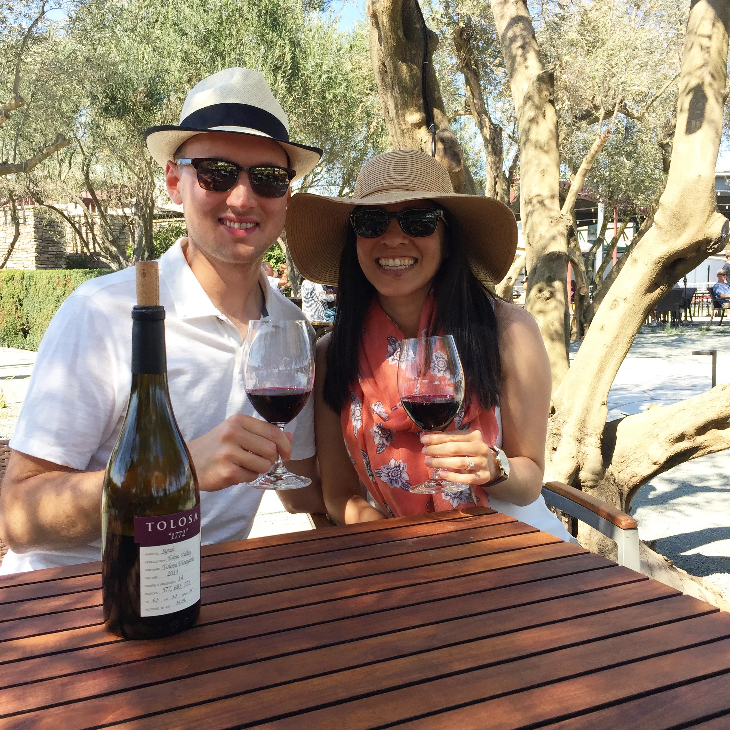 At our favorite vegan winery in the Central Coast, Tolosa .
