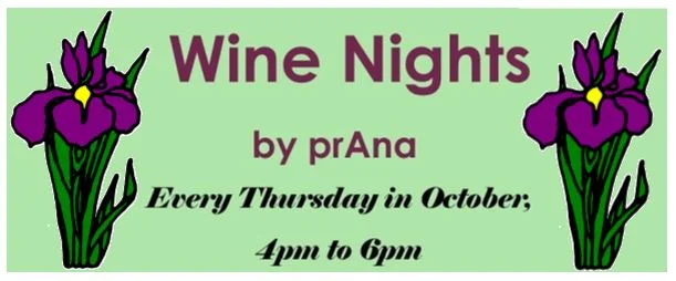 Wine Nights by prAna every Thursday in October at Wild Iris Mountain Sports