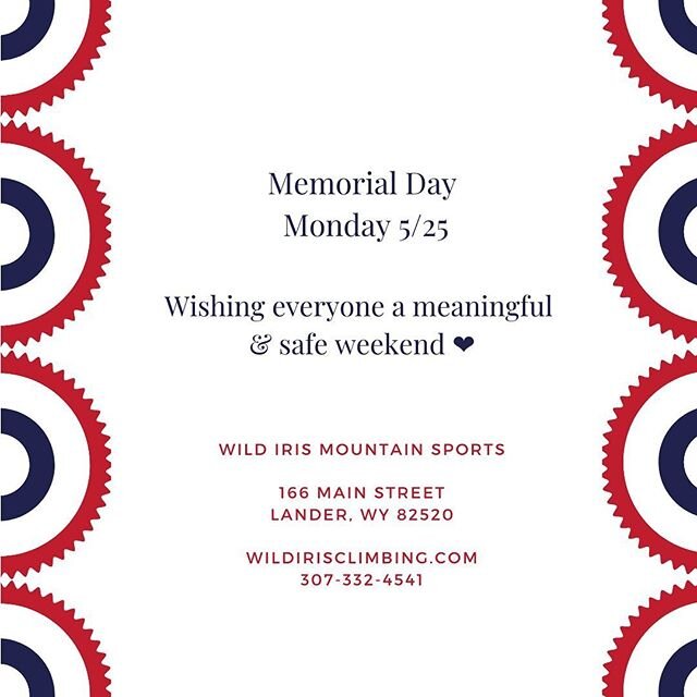 Stay safe &amp; be grateful! ❤️🤍💙 We will be open all weekend. Let us help you get outside! 20% off entire store, select clothing 70% off.