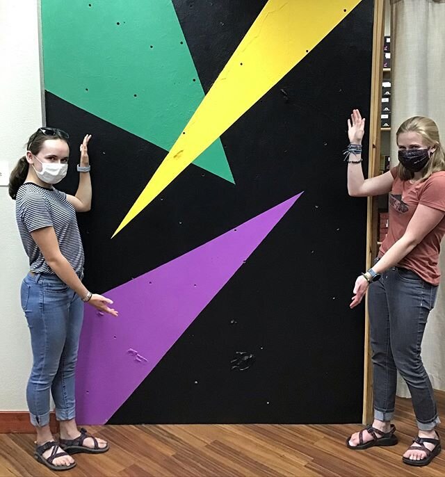 Wild Iris is happy to finally join the the modern age of indoor climbing with a climbing wall upgrade! The wall will be reset every Friday with a huge selection of 1-move boulder problems. Great job Kate and Magda for using our shop colors and not sp