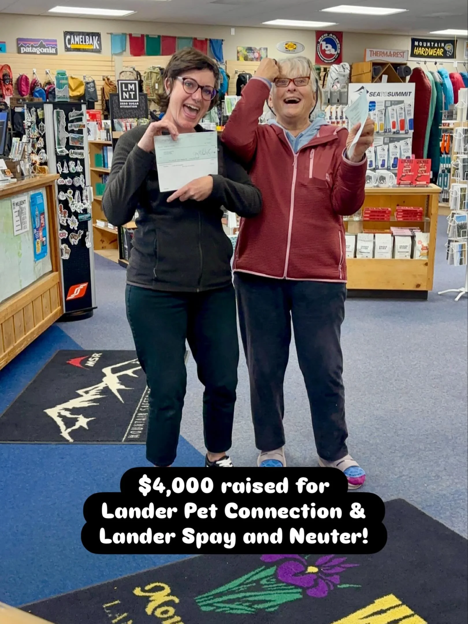 Our incredible community raised $4,000 for @landerpetconnection and @landerspayandneuter!!!!
We’re so thankful to all who attended Gear & Beer and made this donation possible ❤️