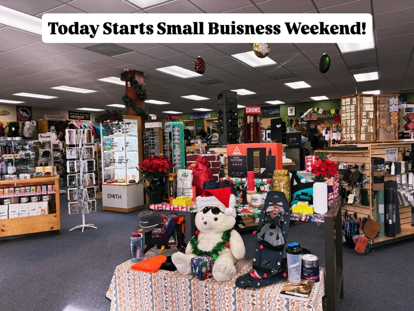 🚨 Sale Alert! 🚨 

Start your holiday shopping locally here at Wild Iris with a TON of different promotions! From 11/28-12/1 take advantage of:

DOUBLE LOYALTY ON ALL PURCHASES!
👕 45% Off select apparel
⛺️ 20% Sleeping-bags, Tents, and Snowshoes
👟