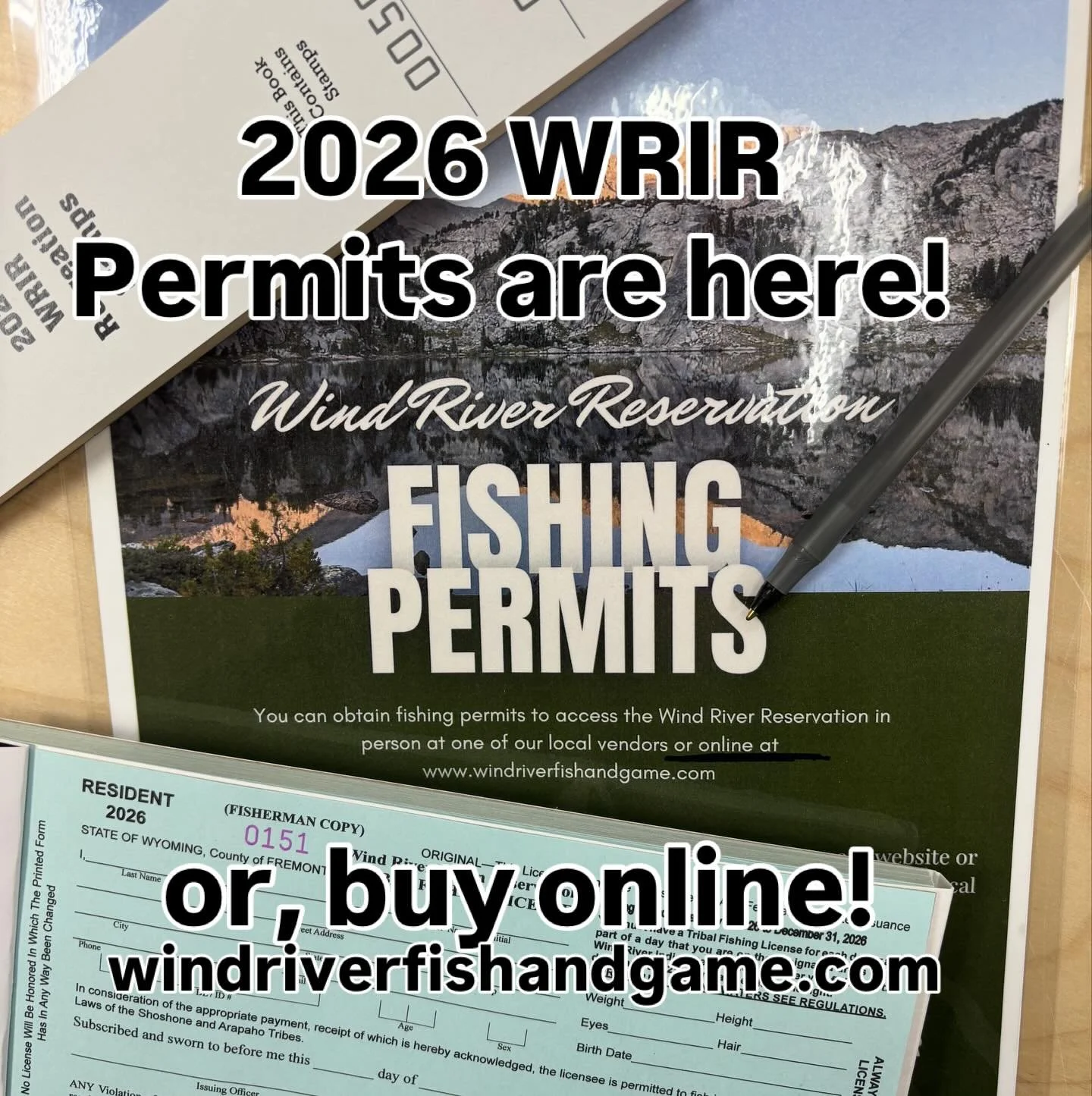 2026 WRIR permits &amp; stamps have arrived at Wild Iris!