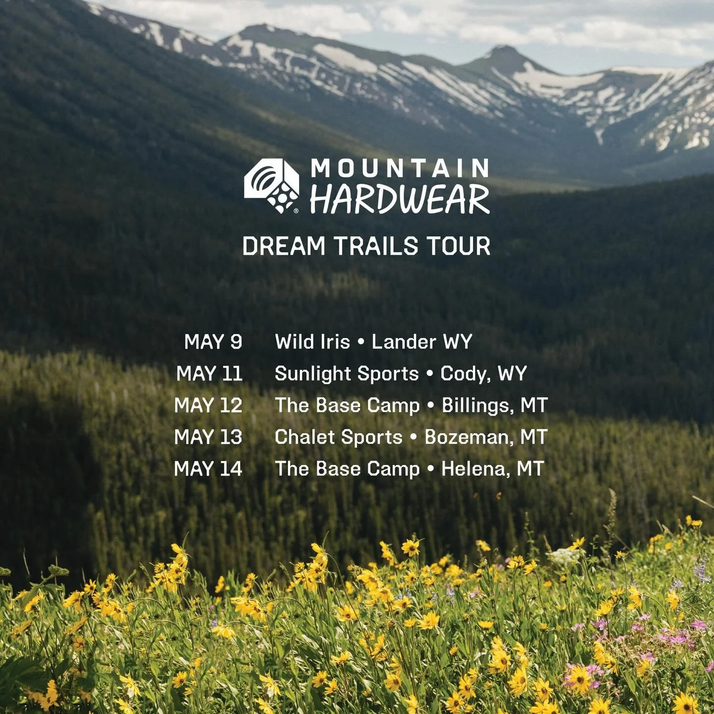 The @mountainhardwear Dream Trails Tour kicks off tomorrow night here at Wild Iris Mountain Sports before continuing on to our friends in the Rockies!

Come hang out at this FREE event Saturday, May 9th from 5:30-7:30PM.

Join us for:
🎥 A showing of