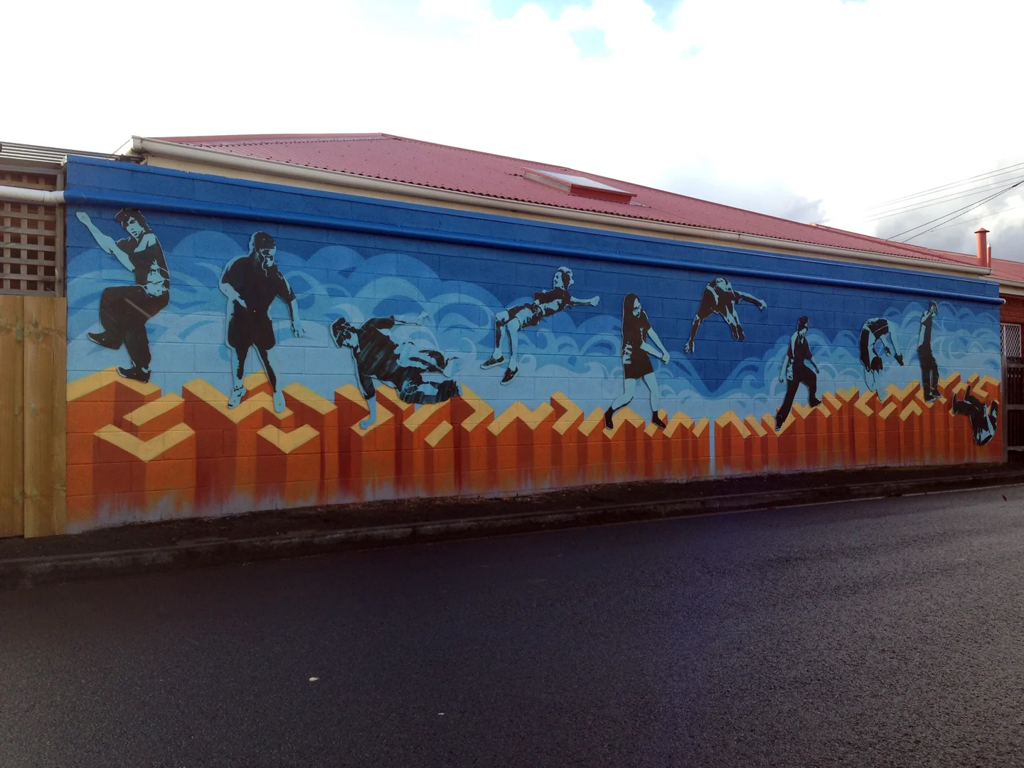 Station St Moonah, Mural for Make Your Mark (TMAG), 2012, with Cosgrove Big Picture Students