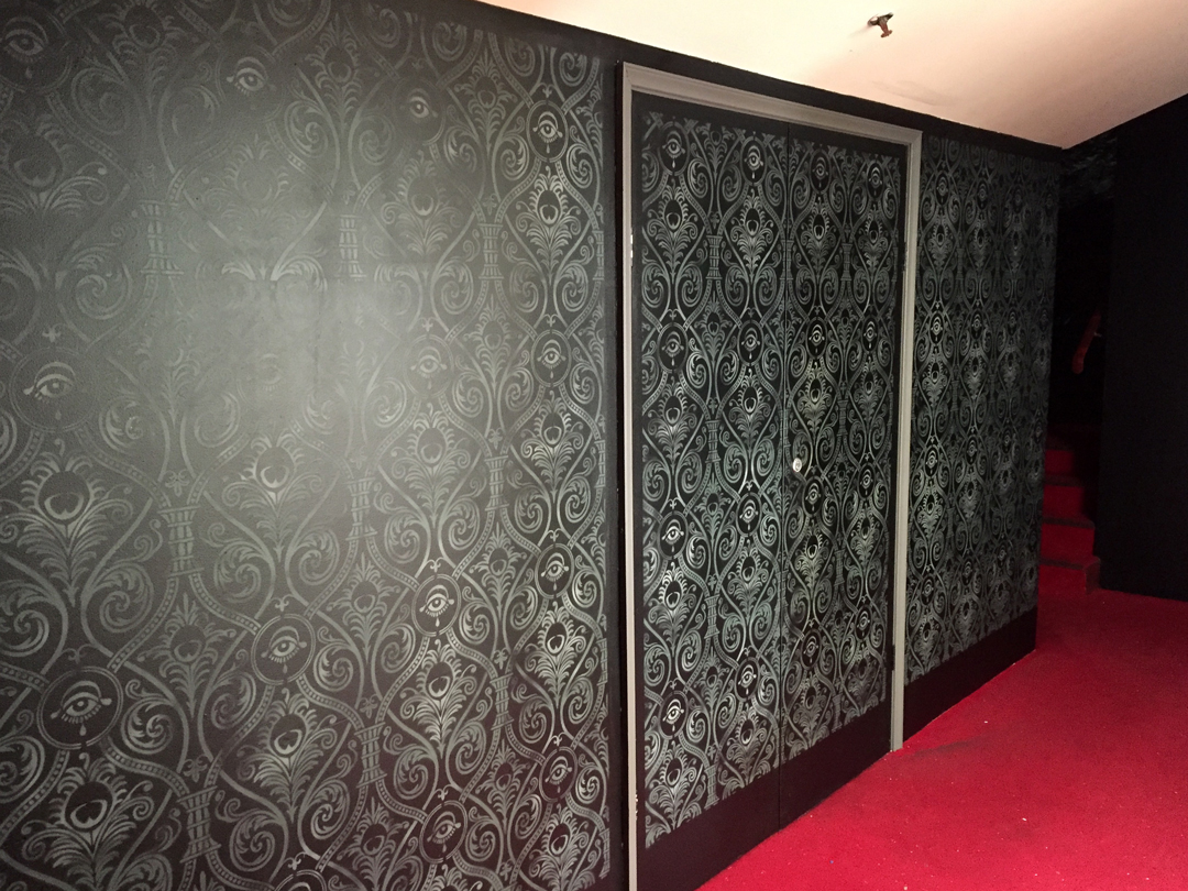 Peacock Theatre, Stencilled Wall, 2015