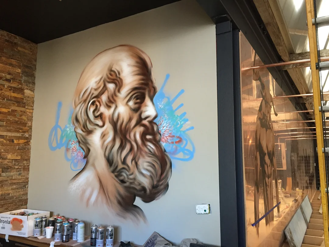 Urban Greek, Internal Murals, 2015 (with E.L.K. & Joshua Smith)