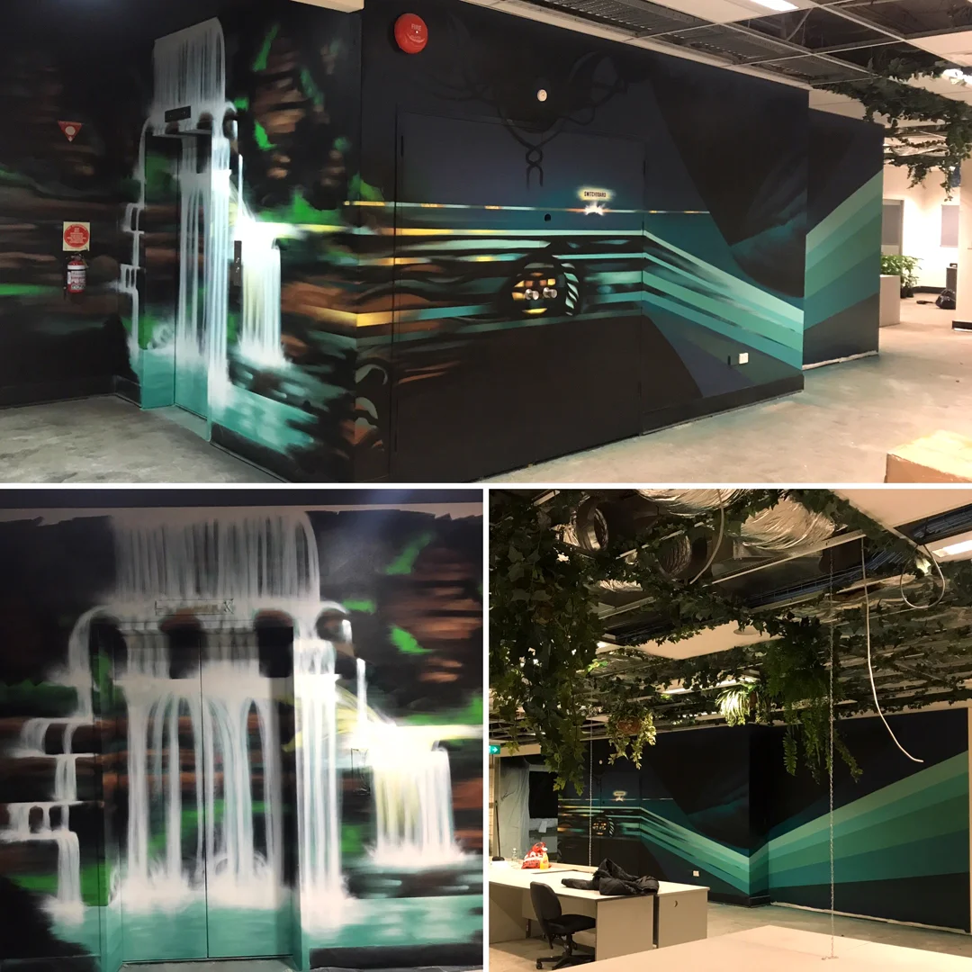 Spray Paint on Wall, WOTSO Workspace, Hobart, 2017