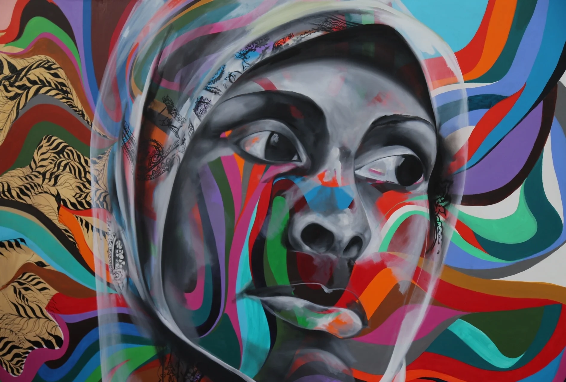  Beautiful /Acrylic and Oil on Canvas / 60"72 