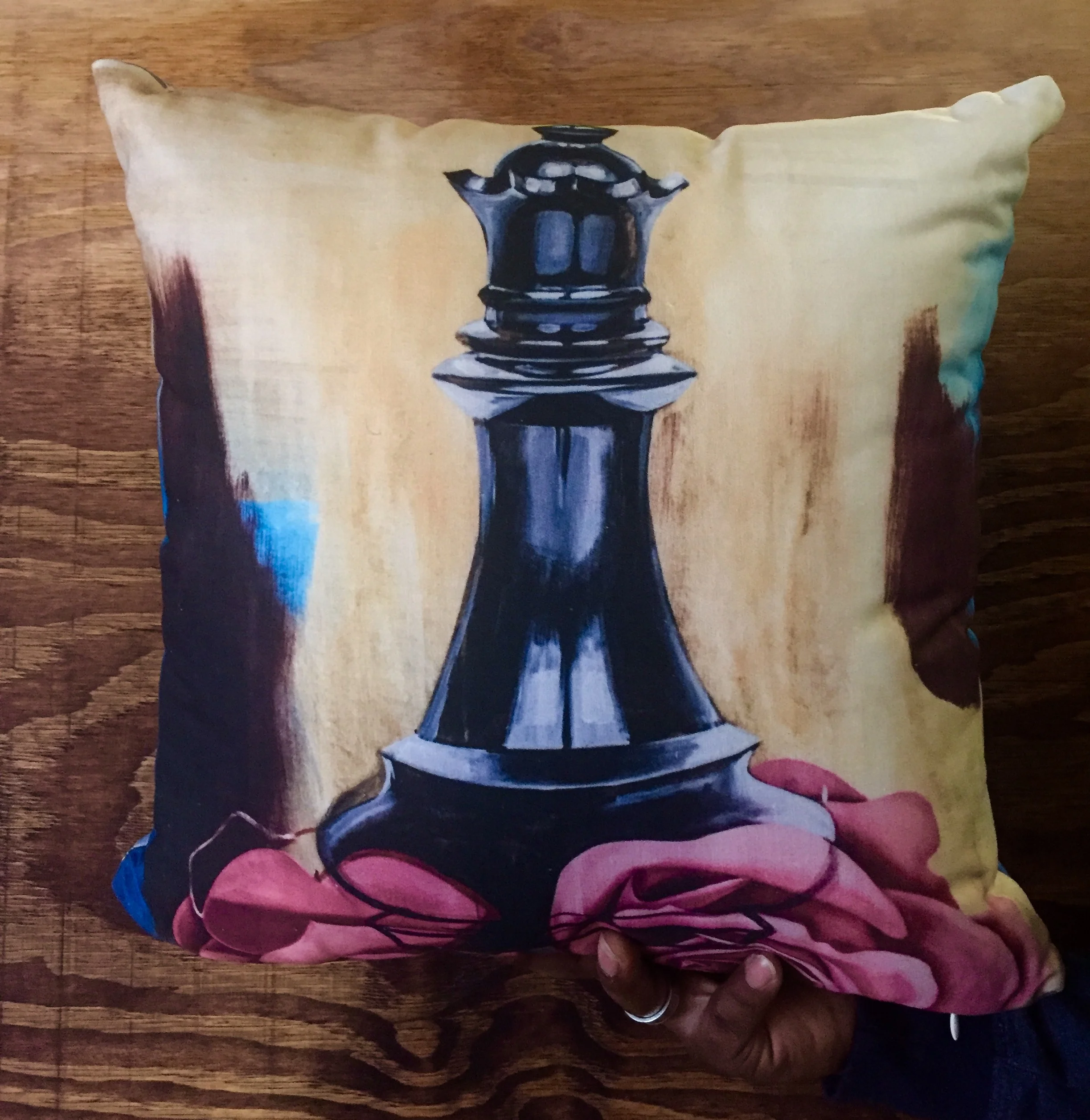 Black Queen Throw Pillow 