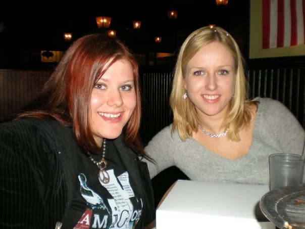 Katie (left) and Andrea in 2008
