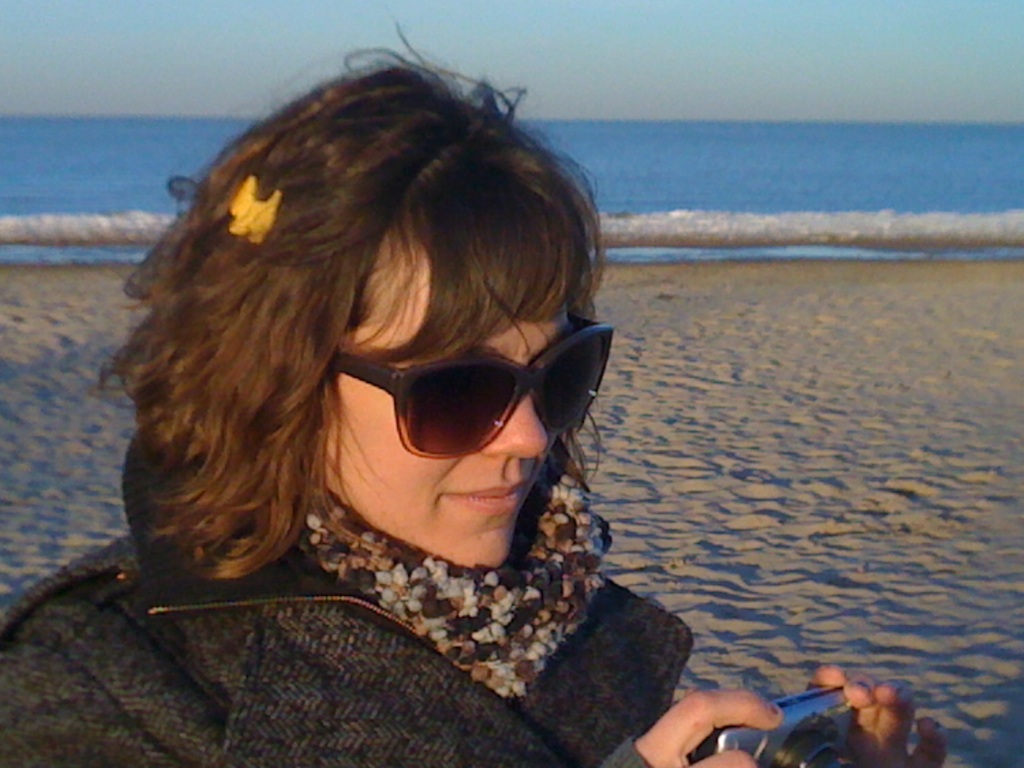 Margaret on the beach in Chicago.jpg