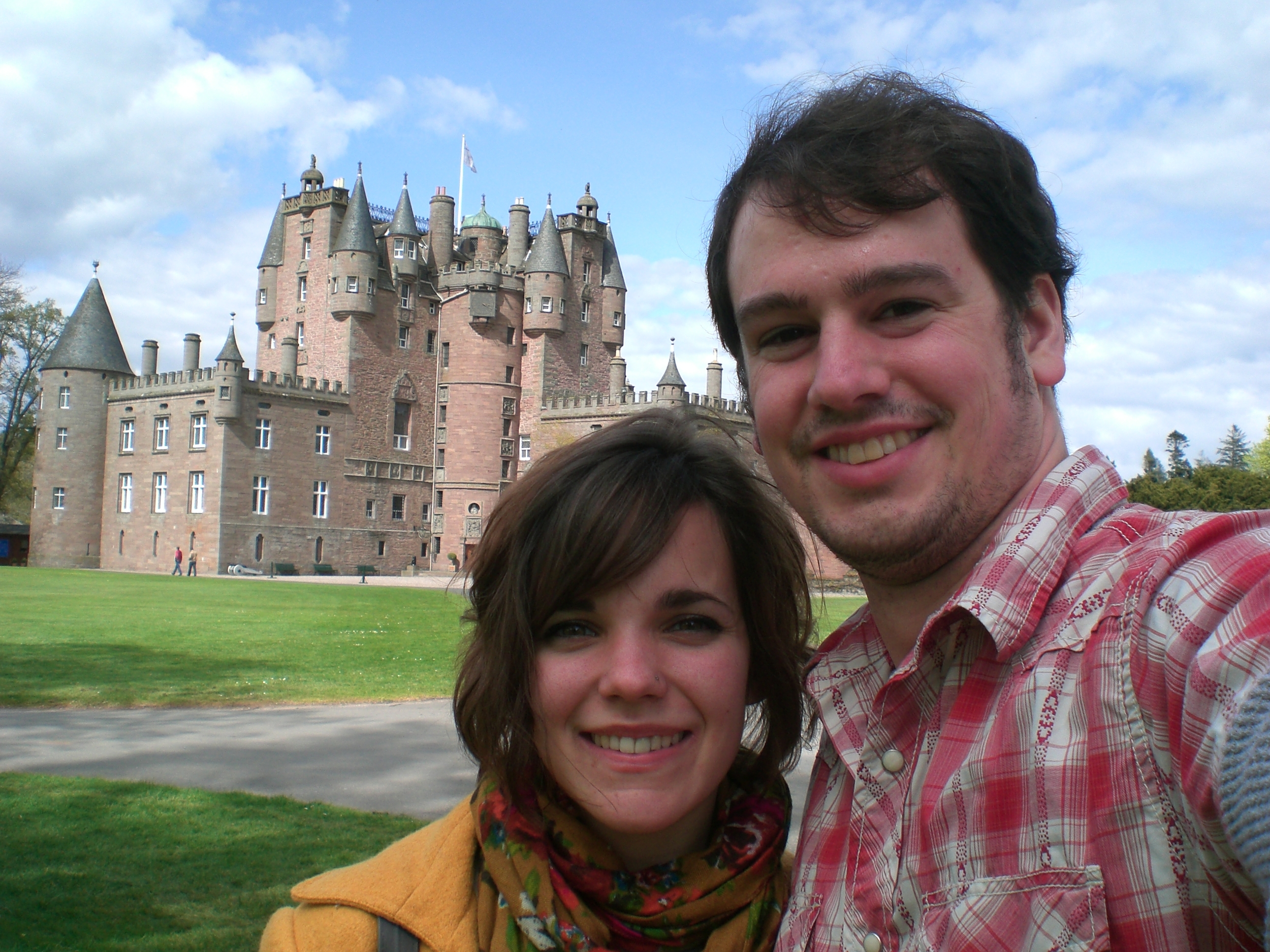 Margaret and Tim at Glamis Castle in Scotland.JPG