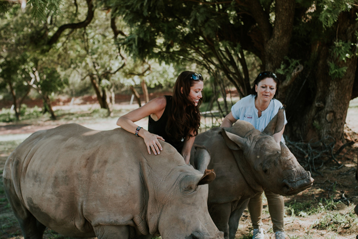 Shannon with Jana Pretorius at the Rhino Pride Foundation