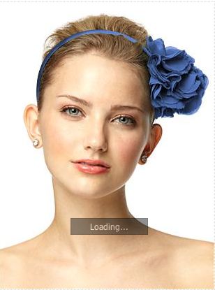 blue hair accessories in spring wedding colours
