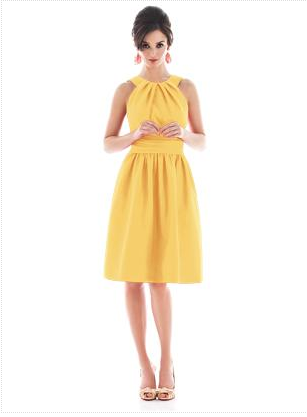 yellow bridesmaid dress by Dessy