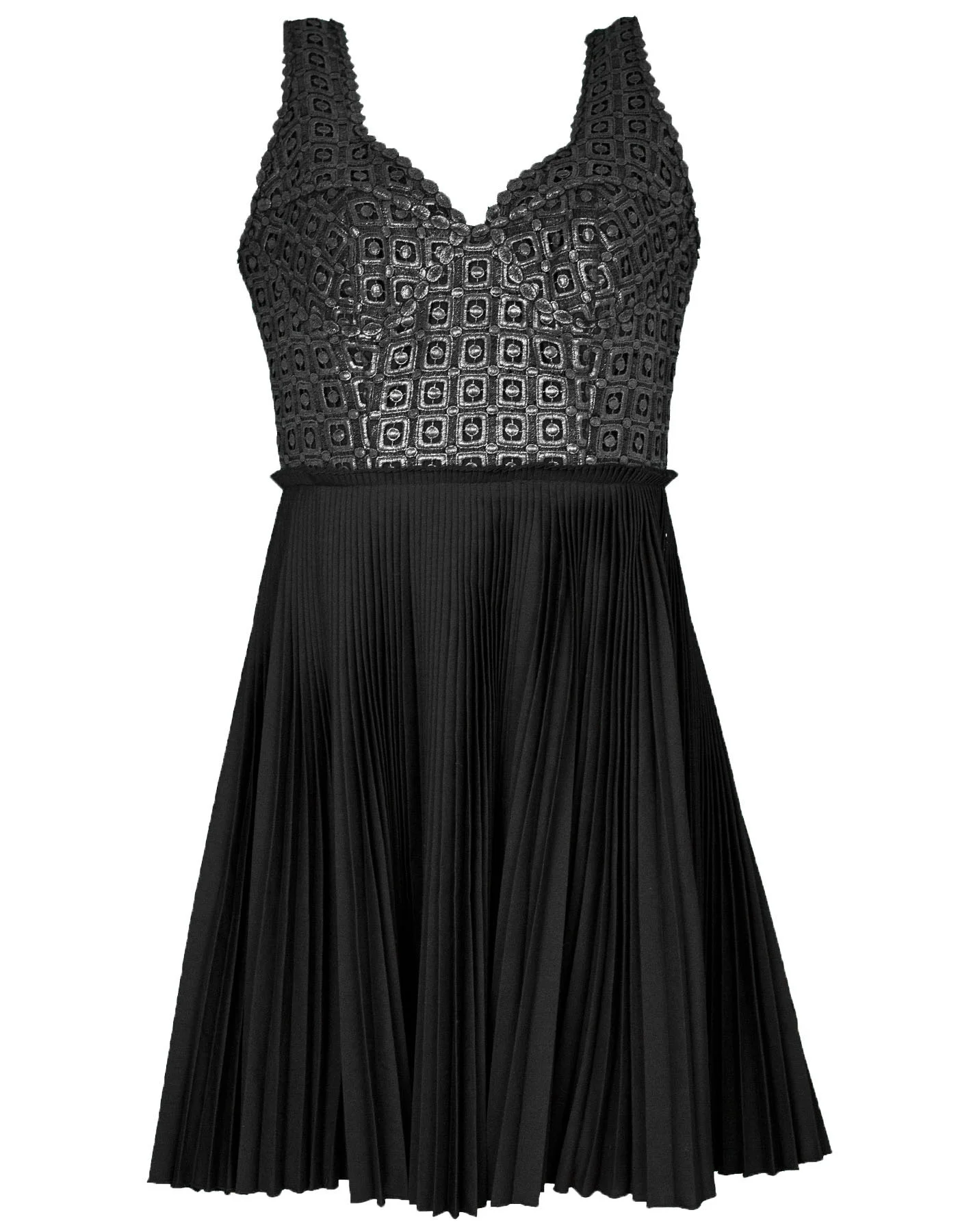 CATHERINE MALANDRINO pleated sleveless dress 17454-2 1.jpg