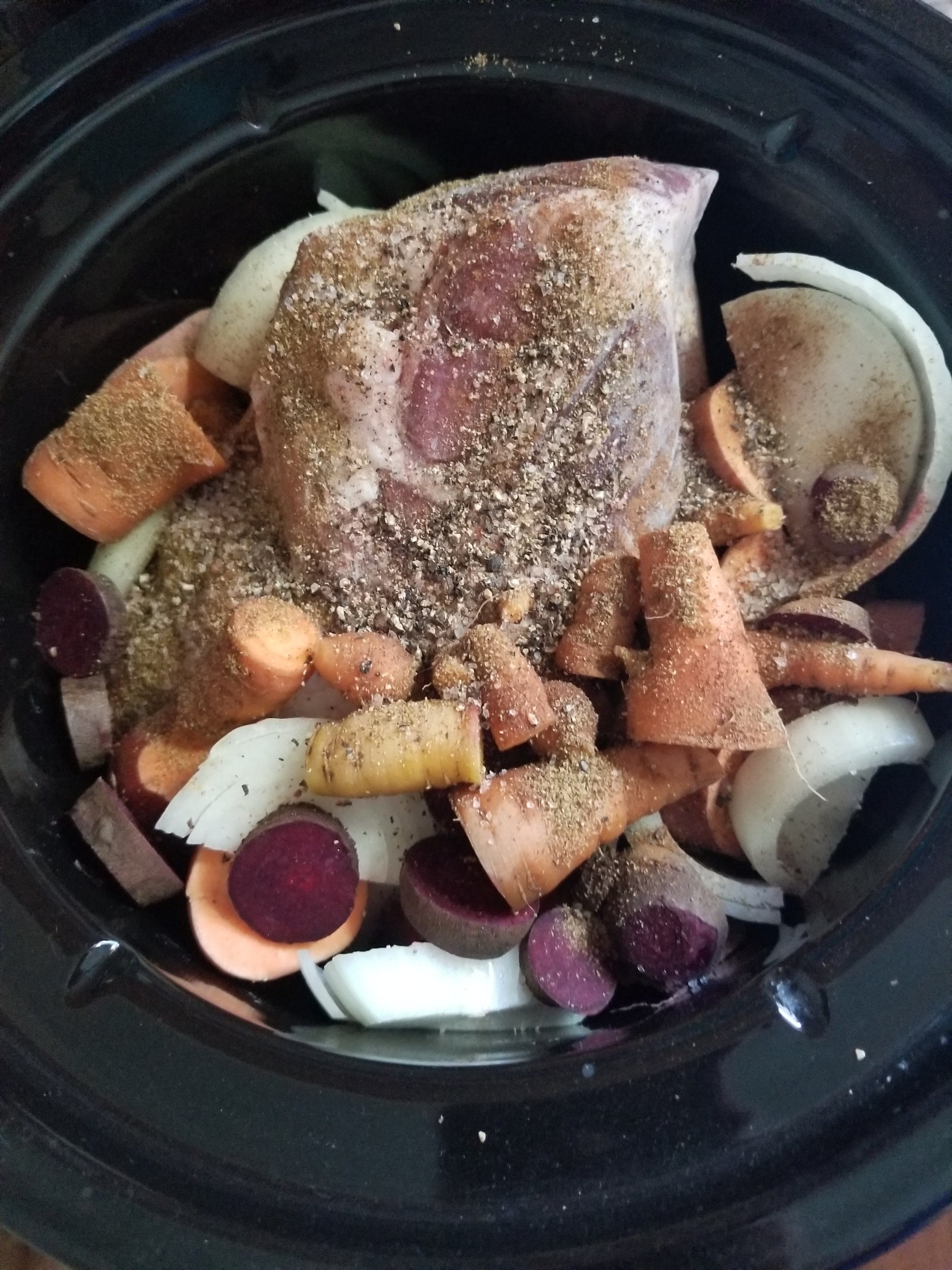 A completely homegrown meal