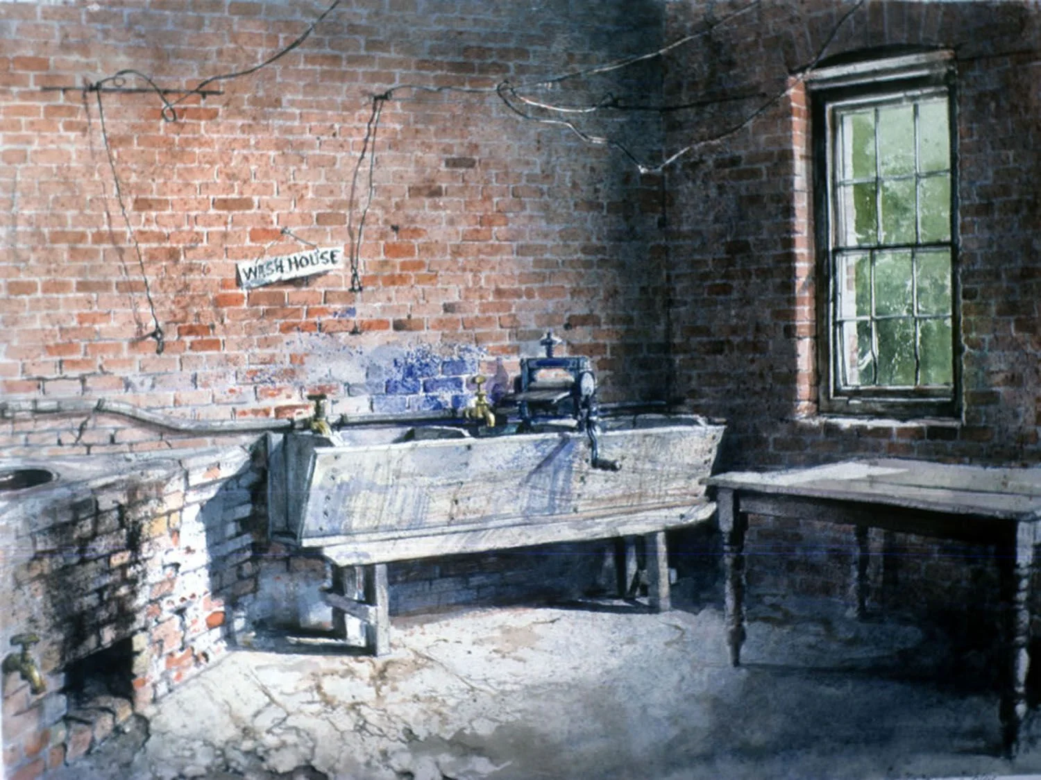 "Washing blue" 1980,#A76CD3