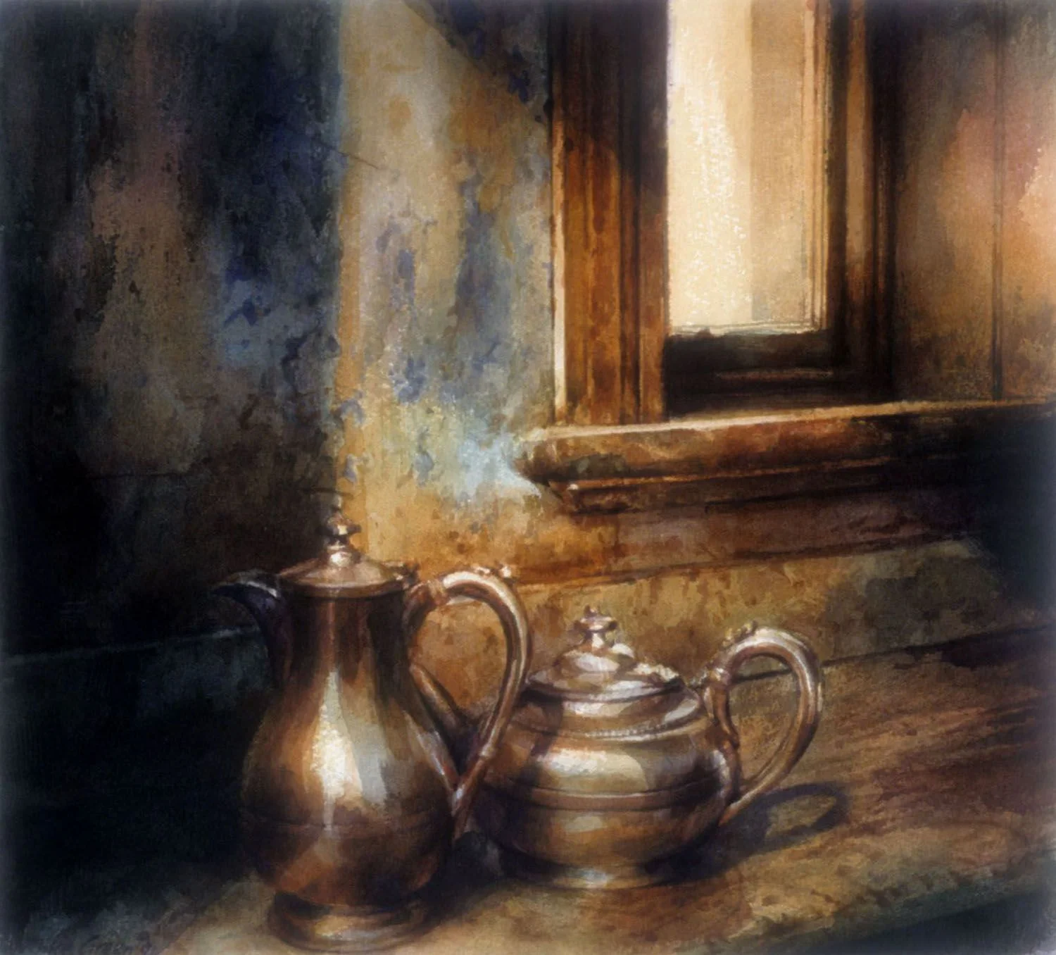 "Tea pots, Barwon Park" 1991. 31 x 35cm