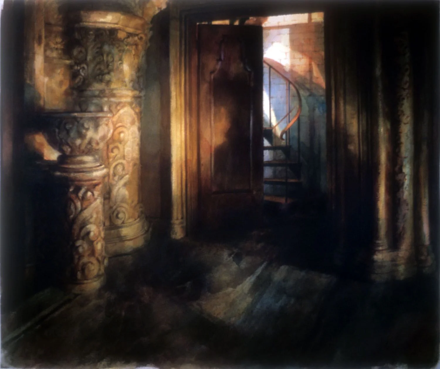 "Stairs to the projection Rooms, Regent theatre" 1991.