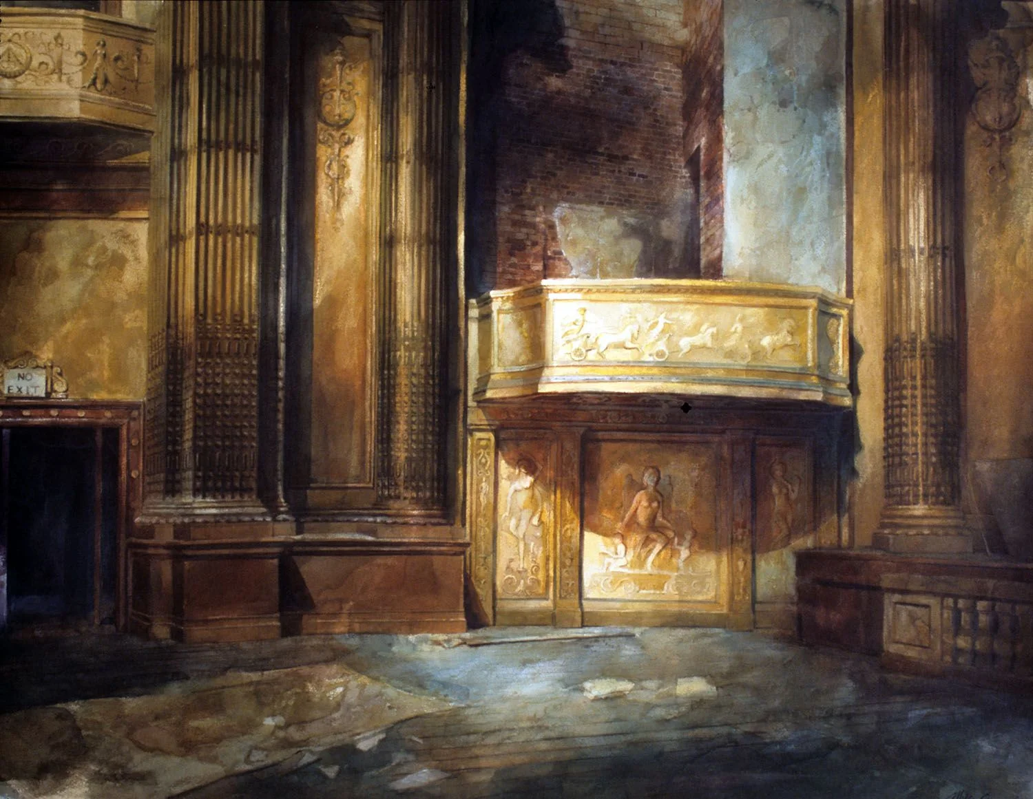 Box view, Regent theatre" 1991. 100 x 131cm
