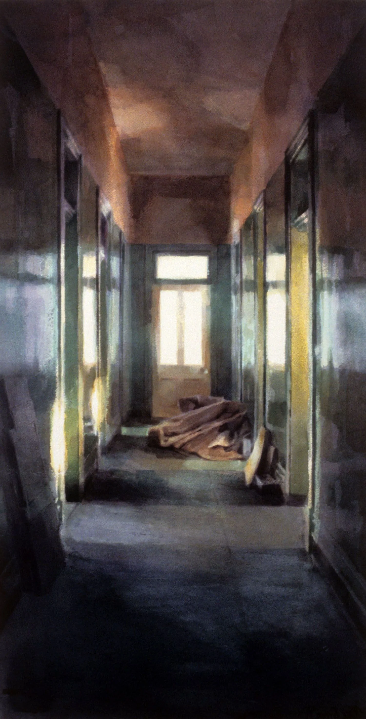 "Green Hallway"1987. 72 x 36cm
