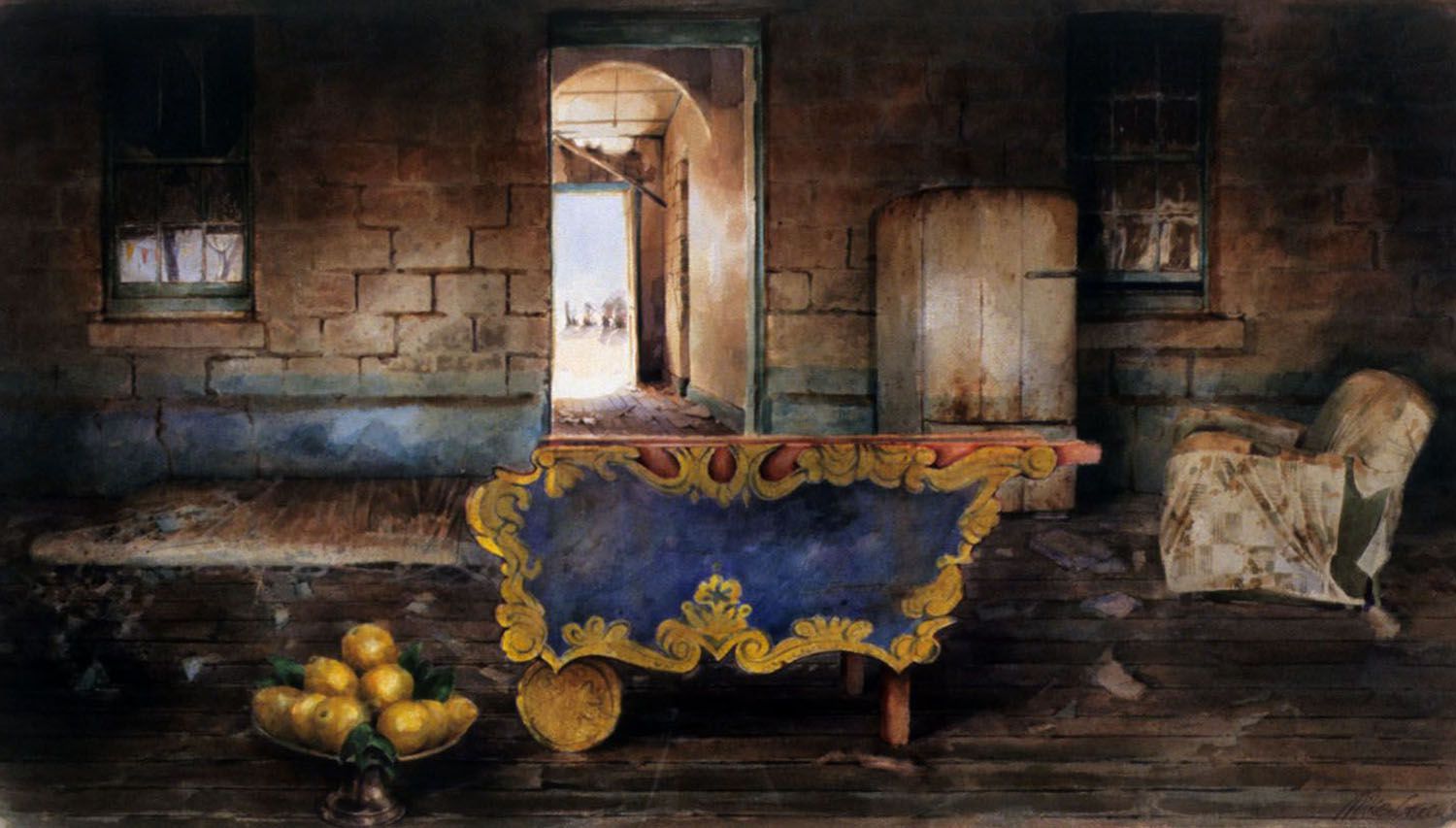 "The Palace stage" 1993. 62 x 112cm