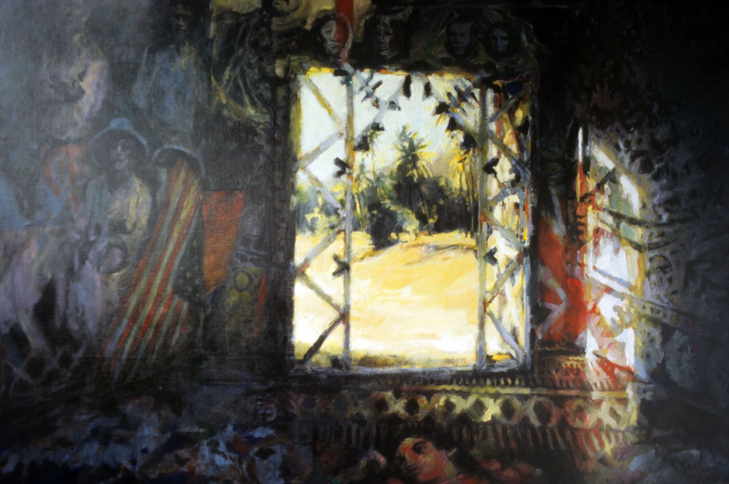 "Family Room" 1995. Acylic on linen. 101 x 151cm
