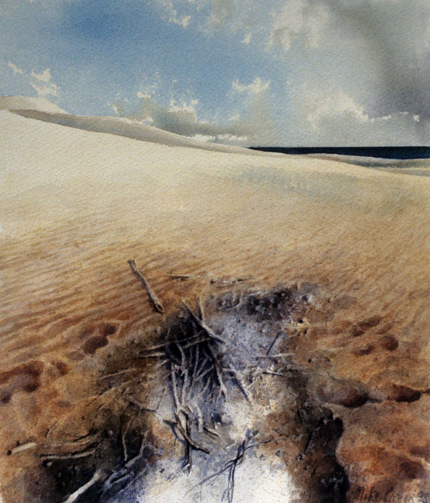 "Terra Nulius" (Fire) 1997. watercolour on 300gms. Arches paper. 33 x 28cm