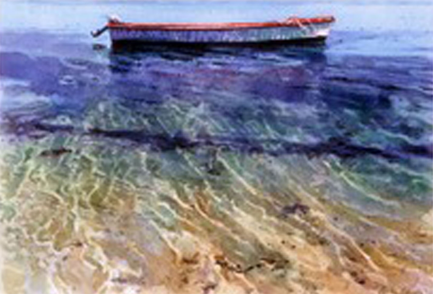 "The Turtle Boat at anchor"