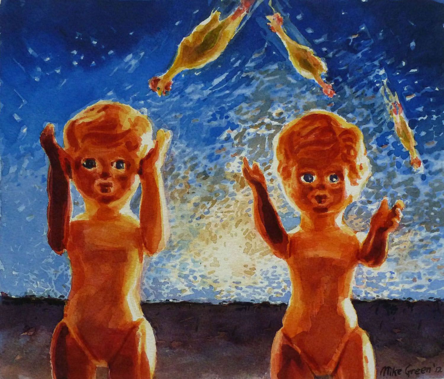 Doll's juggling 2012. Gouache