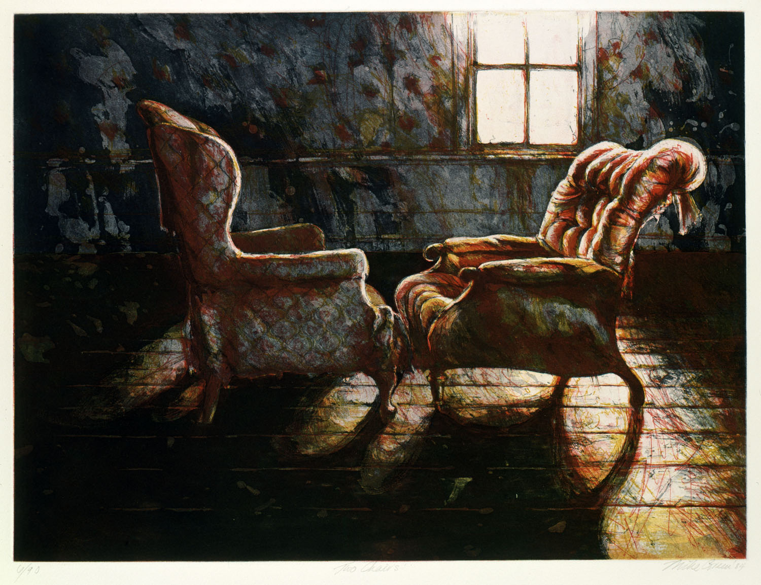 Two chairs"  (Farmhouse Route 1, New Hampshire) 