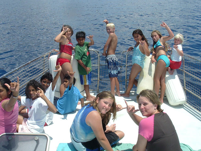 Private boat party on Maui, Hawaii