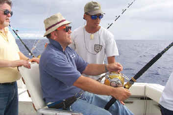 Hawaii fishing charter boat Magic chair