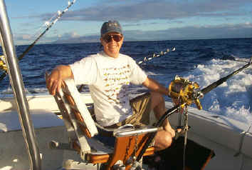 Hawaii fishing charter Magic cockpit