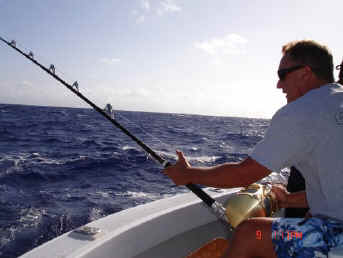 Hawaii fishing charter fighting fish