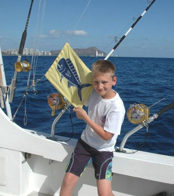 Mahimahi flag on Oahu