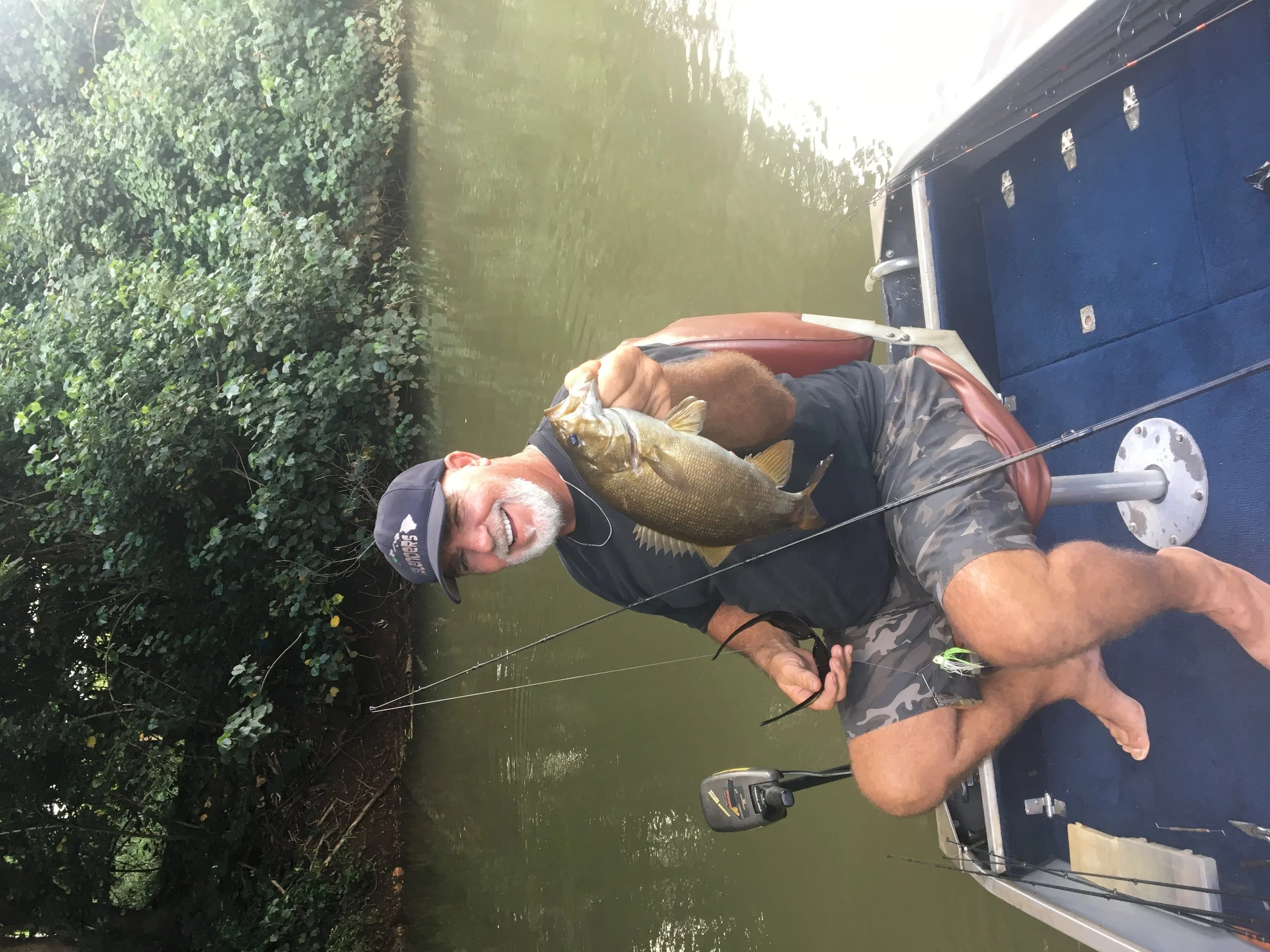 Guide Tom with a nice bass catch!