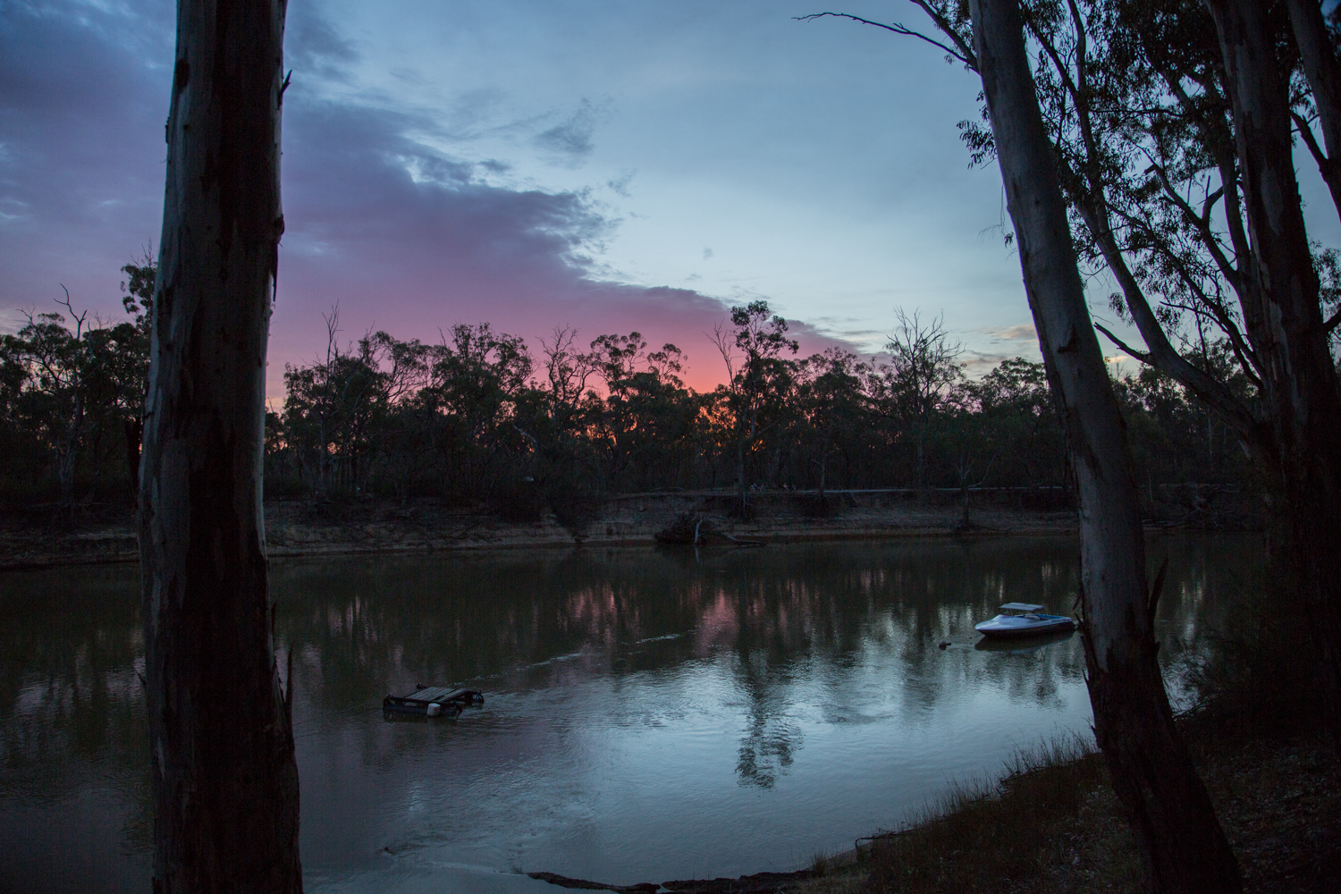 Twilight on the Murray River.
