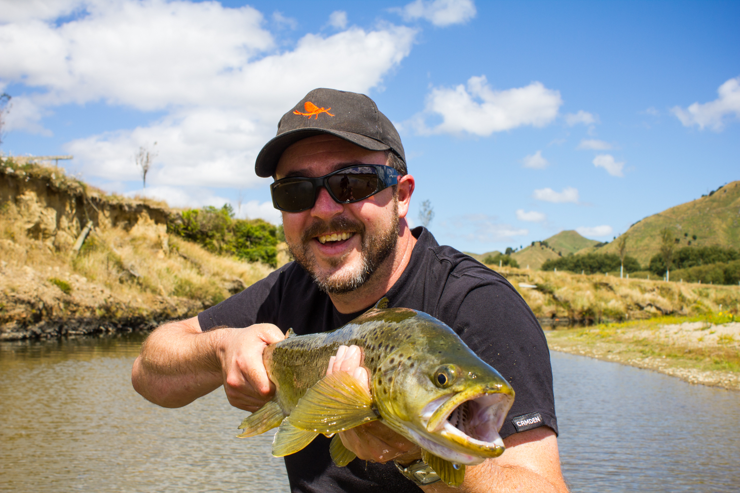 Marcus with a beautiful North Island New Zealand brownie.
